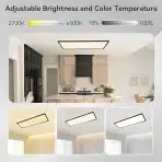 ONDTA LED 58×20cm stropna svetilka z daljinskim upravljalnikom - slika 3