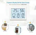 BRIFIT digitalni termometer in higrometer s 3 senzorji - slika 2
