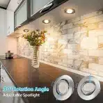 6x 85 mm CLOKSH LED 3-stopenjsko zatemnilni vgradni reflektorji  - 4000 K - slika 4