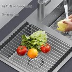VIWAVEE 43×35cm zložljivo odcejalno stojalo za pomivalno korito - slika 4