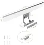 AOUROW 30cm LED luč za ogledalo 5W IP44 - slika 2