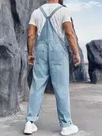 RUNCATI L moške jeans hlače z naramnicami in nastavljivimi trakovi - slika 3