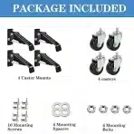 4x RRIUTO 65 mm transportno kolo za delovno mizo - slika 6