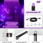 ALWEYSUP Polnilna UV LED black light luč z baterijo - slika 5
