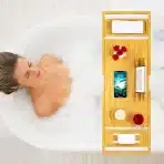 Banlilu raztegljiva bambusova polica za kad - slika 2