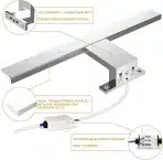 AOUROW 30cm LED luč za ogledalo 5W IP44 - slika 5