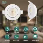 KYOTECH LED 6x vgradni reflektorji z možnostjo zatemnitve 5W - slika 2