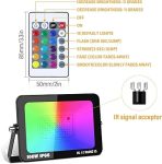 RIGIDON zunanji RGB LED reflektor 100 W z daljinskim upravljalnikom - slika 5