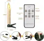 LED komplet 30 božičnih sveč za jelko z daljinskim upravljalnikom - slika 6