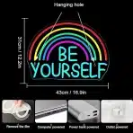 HORSENEON LED neon napis Be Yourself mavrična dekoracija - slika 4