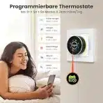 MIUCDA pametni vrtljivi Wi-Fi termostat za električno talno ogrevanje - 55 × 55 mm - slika 3