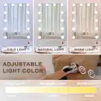 HANSONG osvetljeno make-up ogledalo z 12 LED žarnicami - slika 2