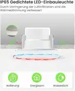 6x ALUSSO LED vgradna stropna svetilka IP65 10W - slika 2