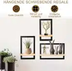 HI HOME 3x stenska viseča polica za shranjevanje - slika 4