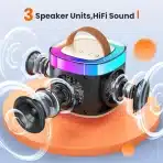 Ankuka Bluetooth karaoke zvočnik z mikrofonoma bel - slika 2
