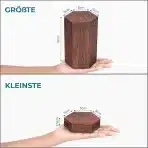 6x WINTER SHORE leseni šestkotni podstavki za sladice - slika 6