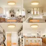 KAMBO 30 cm LED lesena stropna svetilka - 3000 K - slika 4