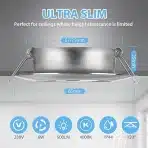 6x 85 mm CLOKSH LED 3-stopenjsko zatemnilni vgradni reflektorji  - 4000 K - slika 5