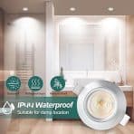 6x KYOTECH LED 80 mm 230 V zatemnilni vgradni reflektorji - slika 3