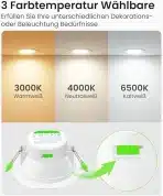 6x ALUSSO LED vgradna stropna svetilka IP65 10W - slika 5