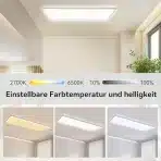 GOODJOO 58x20 cm LED stropna svetilka z daljincem - 22 W - slika 2