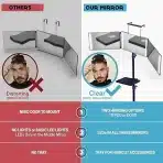 LIPFISBARBERSHOP.COM 360° trodelno ogledalo s stojalom, LED osvetlitvijo in USB-C polnjenjem - slika 3
