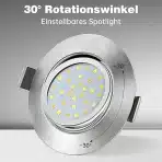 6x 85 mm ASSTIKOO 7 W LED zatemnilni vgradni reflektorji - slika 2