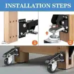 4x RRIUTO 65 mm transportno kolo za delovno mizo - slika 3