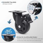 RRIUTO komplet 4 vrtljivih transportnih koless z zavoro - 100 mm - slika 6