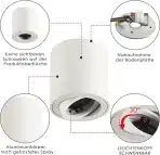 4x GLEONLUX nadgradni stropni reflektor GU10 - slika 2