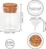 12x BELLE VOUS 50 ml steklene stekleničke s plutovinastim zamaškom - slika 4