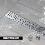 SUNRIK 40cm tuš kanaleta inox s sifonom - slika 2