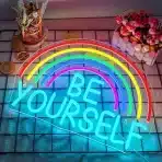 HORSENEON LED neon napis Be Yourself mavrična dekoracija - slika 2