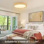KAMBO 30 cm LED lesena stropna svetilka - 3000 K - slika 6
