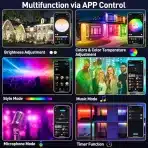 T-SUNUS RGB LED zunanji reflektor 50 W WiFi/Bluetooth IP66 - slika 2
