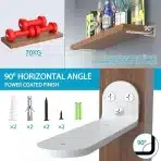 6x WELDUN 25 cm nosilci za police do 70 kg - slika 3