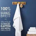 LARHN 42 cm stensko obešalo iz bambusa s 4 črnimi trojnimi kaveljčki - slika 5