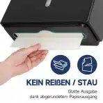 AIKE AK5102 stenski podajalnik papirnatih brisač črn - slika 4