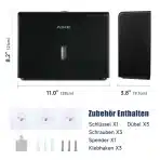 AIKE AK5102 stenski podajalnik papirnatih brisač črn - slika 5