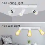 Dehobo stropni reflektor E27 s 3 nastavljivimi lučmi - slika 6