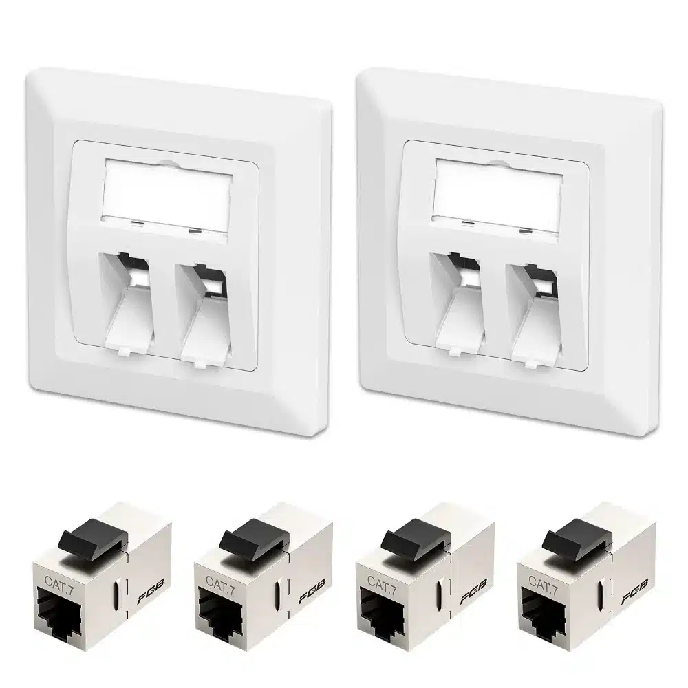 FGB_keystone_2_01 2x FGB CAT7 keystone mrežni adapter RJ45 bel - slika 1