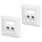 2x FGB CAT7 keystone mrežni adapter RJ45 bel - slika 2