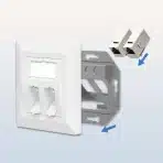 2x FGB CAT7 keystone mrežni adapter RJ45 bel - slika 6