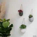 3x Kazai Ellie stenski cvetlični lonček - grafit - slika 7