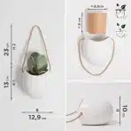 3x Kazai stenska keramična vaza - slika 3