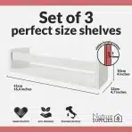3x NATURE SUPPLIES otroška stenska polica bela - slika 6