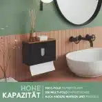 Nature Supplies bambusov podajalnik papirnatih brisač črn - slika 3