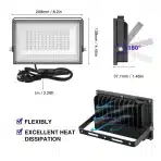 2x Onforu uv led reflektor 50 w ip66 - slika 2