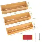 3x SAUNNIHEN bambusova polica za začimbe - slika 3