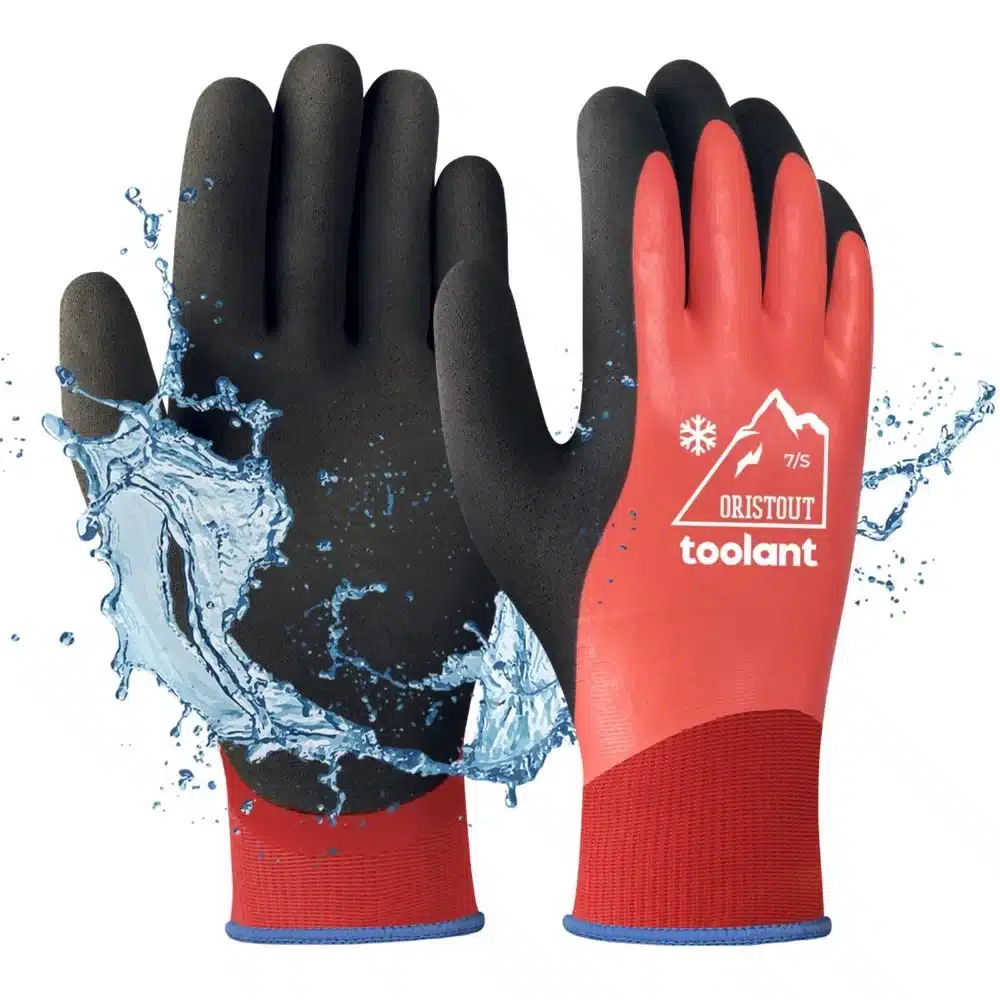 Waterproof_Winter_Work_01 OriStout vodoodporne zimske delovne rokavice rdeče S - slika 1